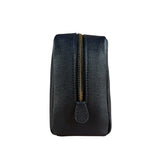 Coach Cosmetic Pouch Navy Blue Pebbled Leather