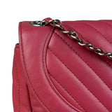 Chanel Pink Chevron Quilted Leather Medium Flap Bag 2018