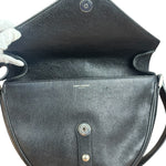 Saint Laurent Black Leather Y Studded Flap Crossbody