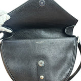 Saint Laurent Black Leather Y Studded Flap Crossbody