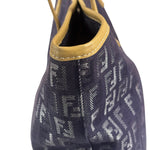 Fendi Purple Denim Roll Zucchino Tote