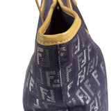 Fendi Purple Denim Roll Zucchino Tote