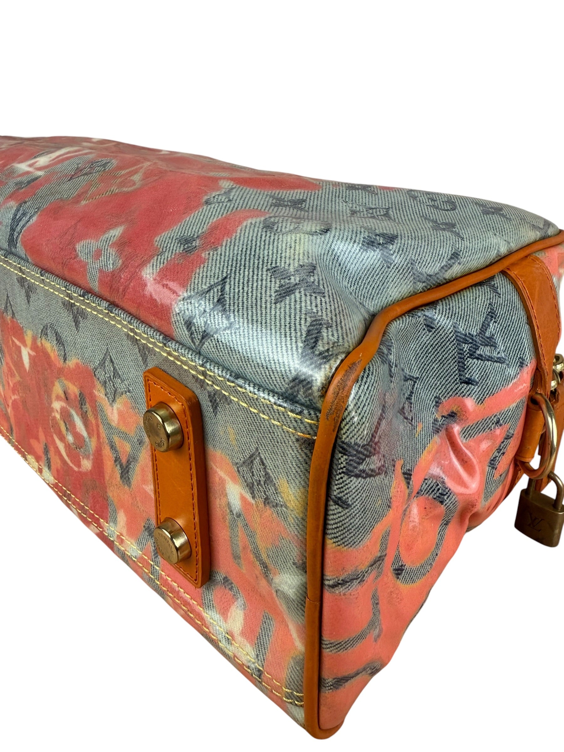 Louis Vuitton Richard Prince Orange Vinyl Canvas Monogram Hand Bag PM