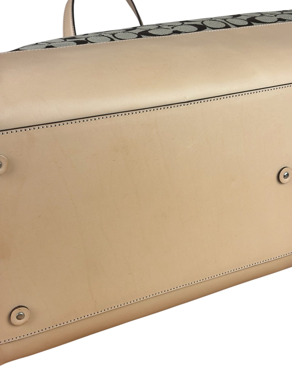 Coach Signature Jacquard Canvas Voyager Duffle Bag