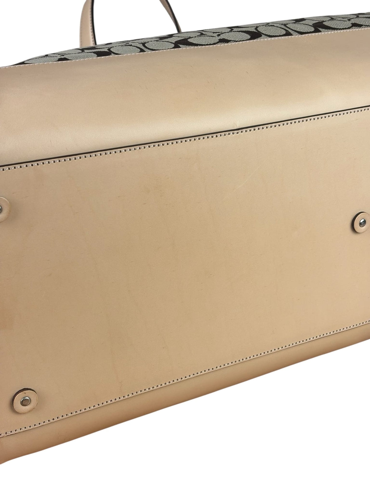 Coach Signature Jacquard Canvas Voyager Duffle Bag