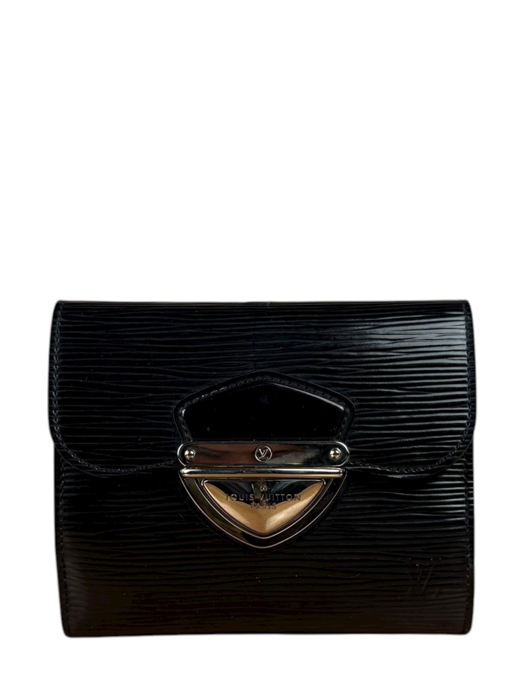 Louis Vuitton Black Epi Joey Trifold Wallet