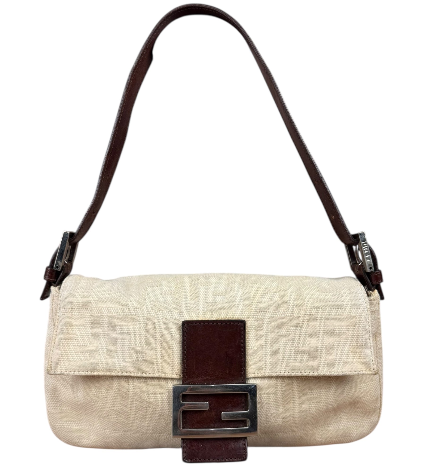 Fendi FF Canvas Baguette