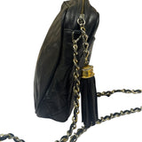 Chanel Vintage Black Quilted Lambskin Camera Bag 1986