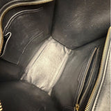 Celine Calfskin Leather/Suede Tri-Color Luggage Tote Bag