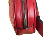 Gucci Red Leather Marmont Matelasse Waist Belt Bag