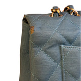 Chanel Teal Blue Jersey Large Flap Bag 2009