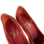 Chanel Floral Lace Red Heel