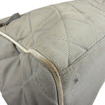 Chanel Vintage Grey Quilted Woven Sports Line Canvas Bowler Bag  2001