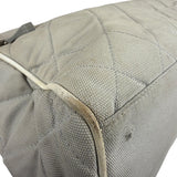Chanel Vintage Grey Quilted Woven Sports Line Canvas Bowler Bag  2001