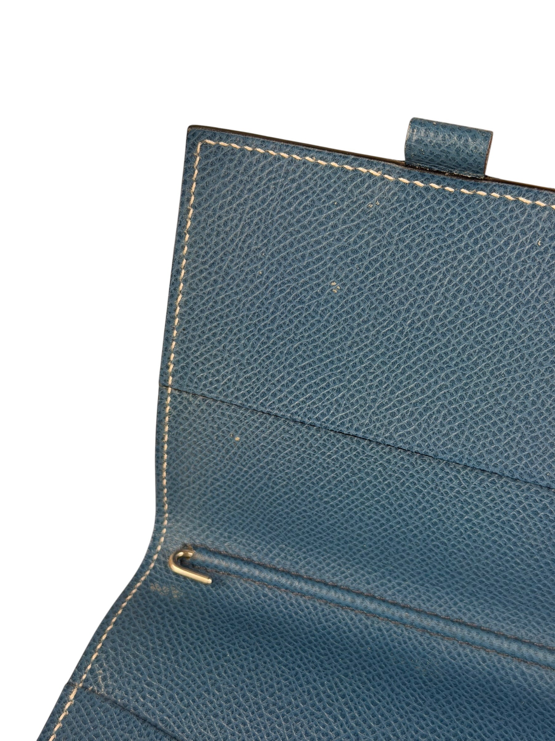 Hermes Blue Jean Leather Agenda Mini Cover