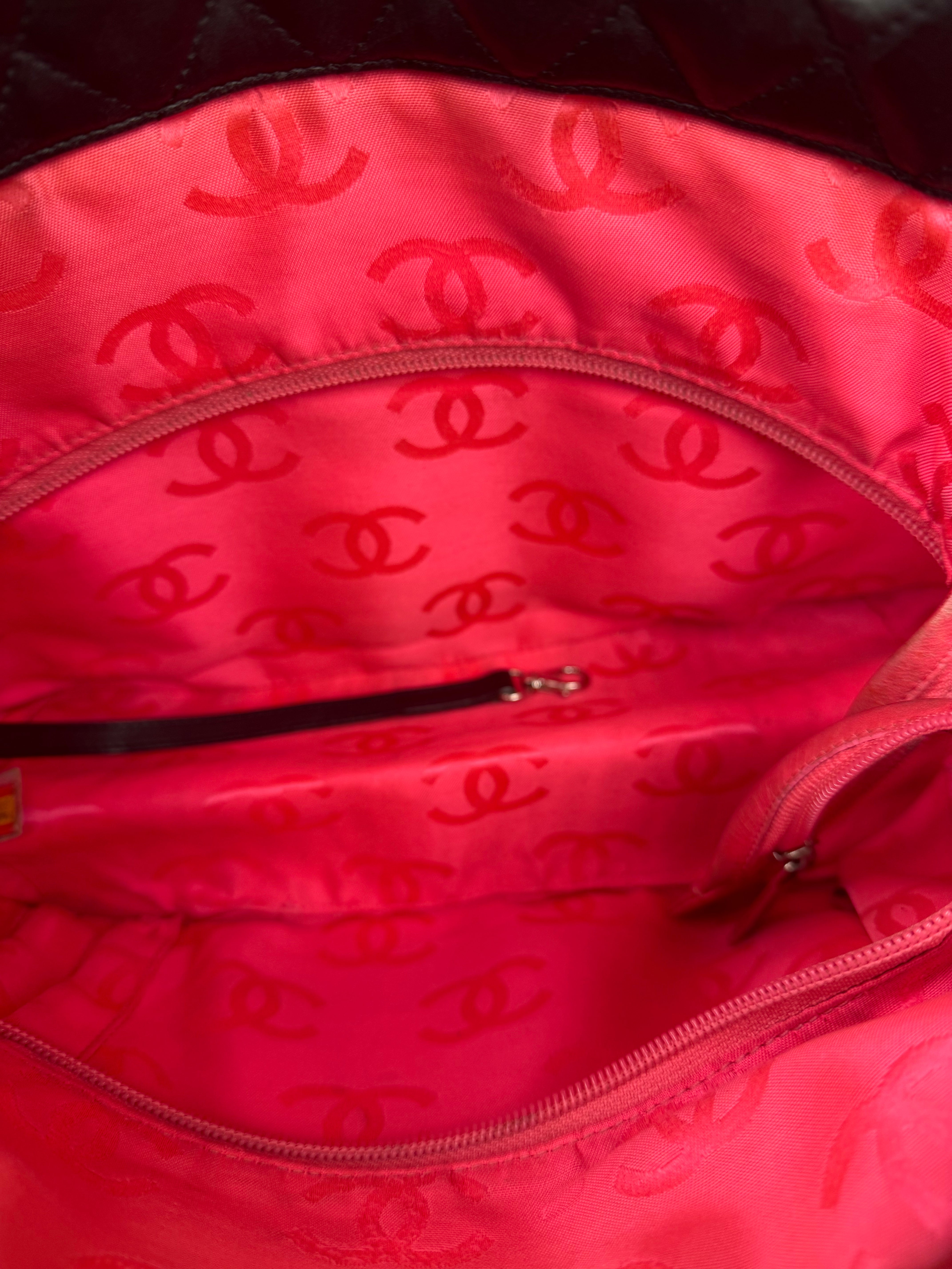 Chanel Black Quilted Leather Ligne Cambon Tote Bag 2004