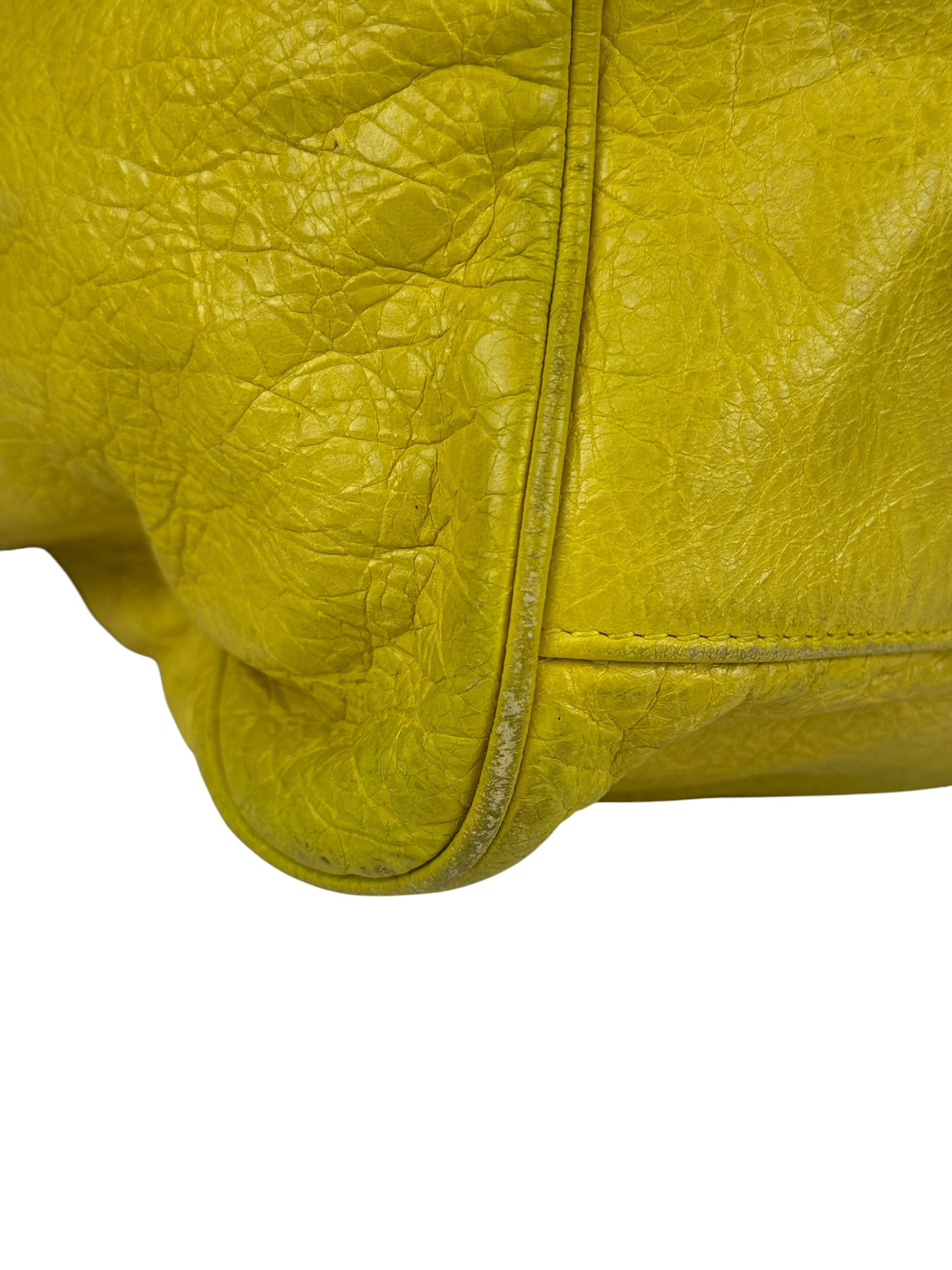 Balenciaga Yellow Leather Classic City Bag