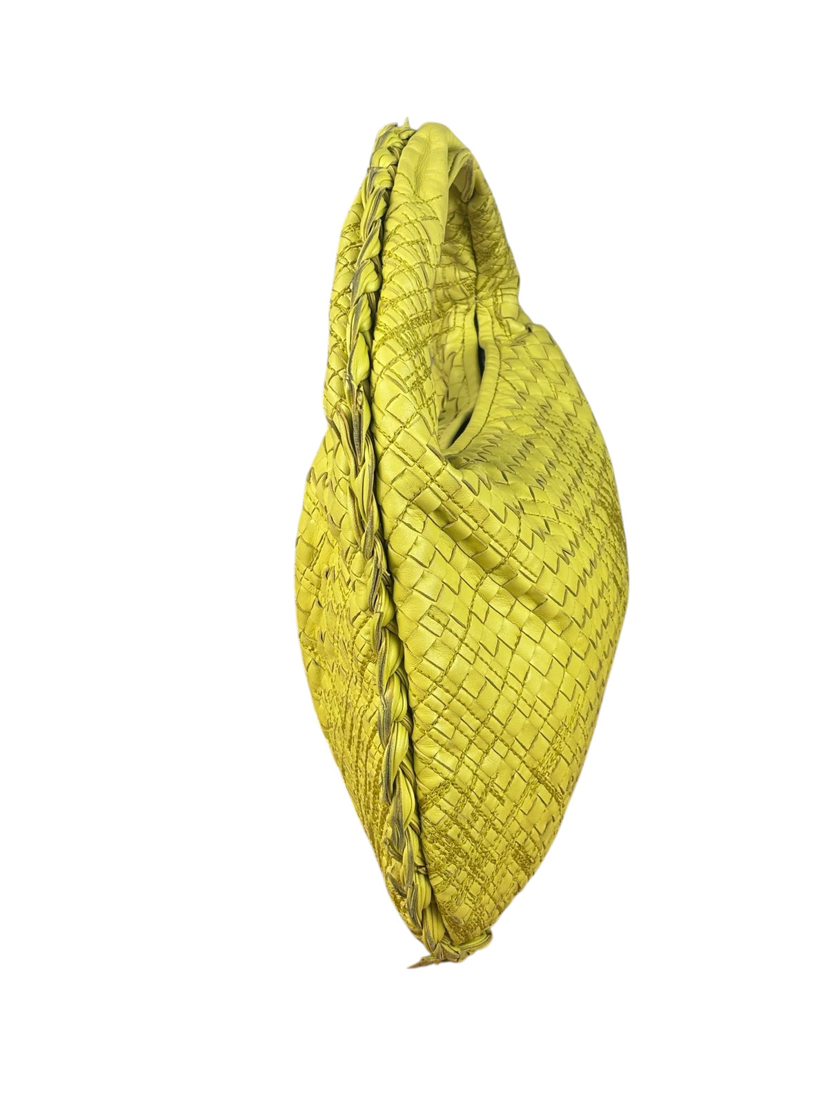 Bottega Veneta Yellow Intrecciato Hobo Bag