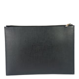 Yves Saint Laurent Black Pebbled Leather Pouch