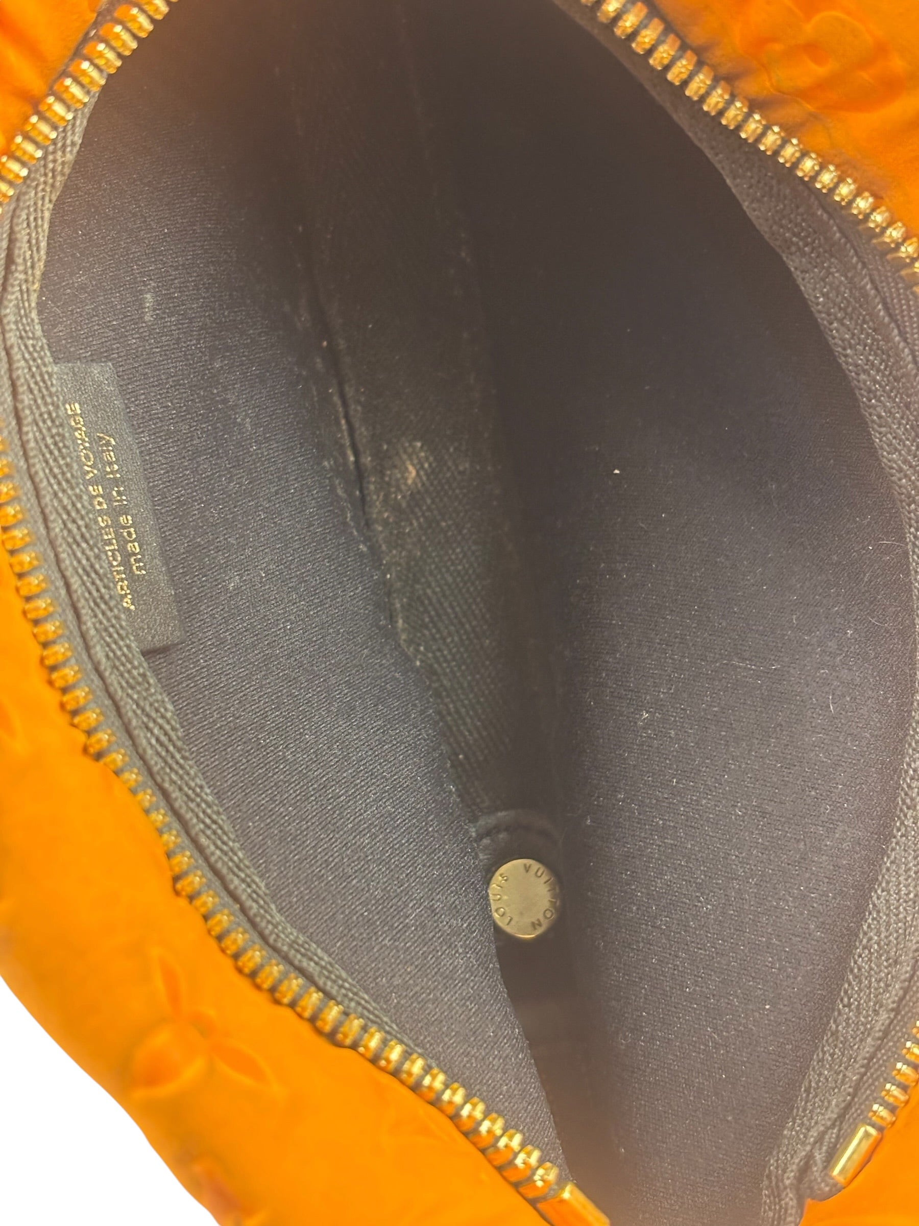 Louis Vuitton Vintage Orange Monogram Neoprene Scuba Clutch