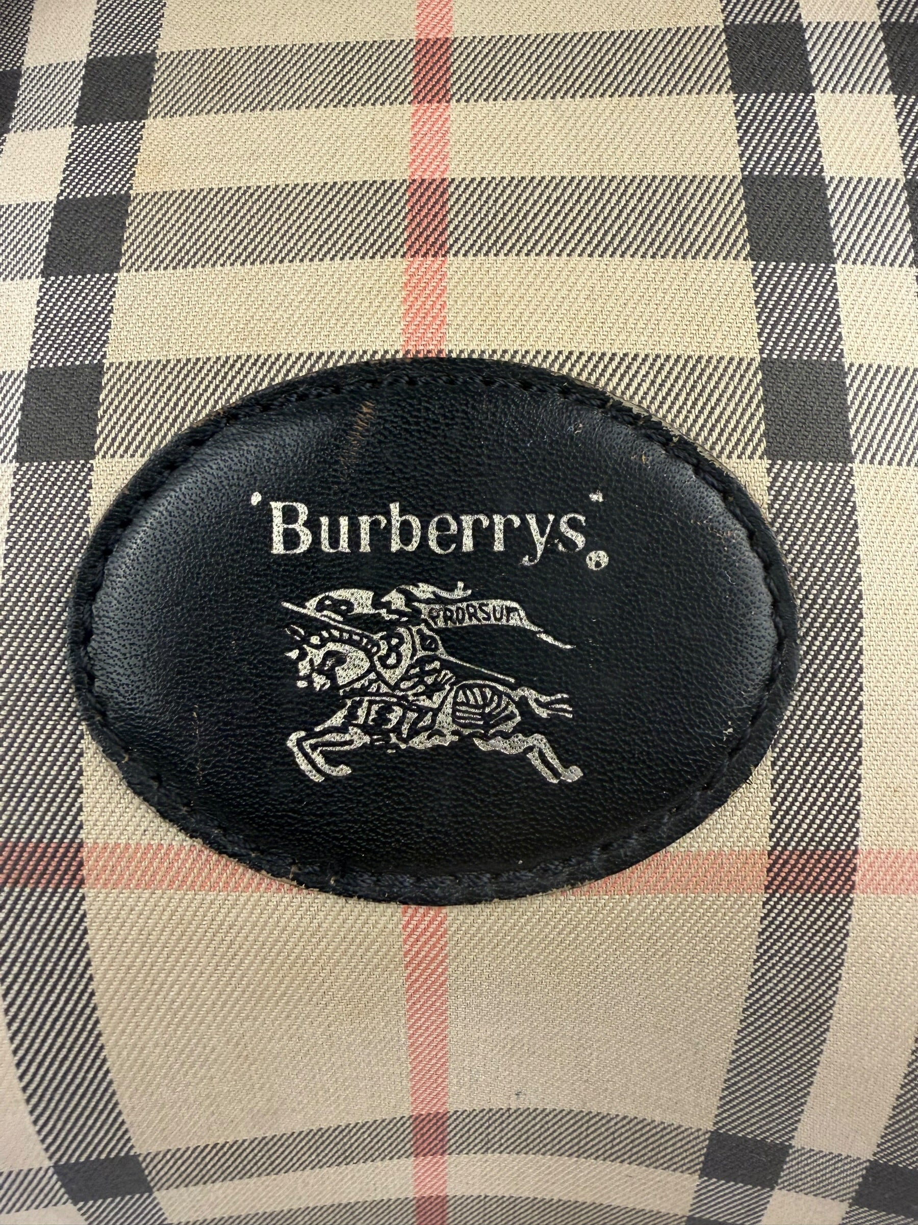 Burberry Vintage Haymarket House Small Boston Bag