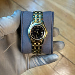 Gucci Gold Plated Link Black Dial
