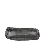 Coach Vintage Metallic Grey Leather Ashley Gathered Sateen Satchel Shoulder Bag