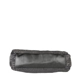 Coach Vintage Metallic Grey Leather Ashley Gathered Sateen Satchel Shoulder Bag