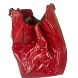 Chanel Lipstick Red Patent Leather Paris-Venice CC Jumbo Tote 2010