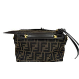 Fendi Brown Leather Trim Zucca By The Way Soft Mini Crossbody