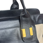 Chloe Beige/Black Leather Alice Satchel/Tote Bag