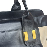 Chloe Beige/Black Leather Alice Satchel/Tote Bag