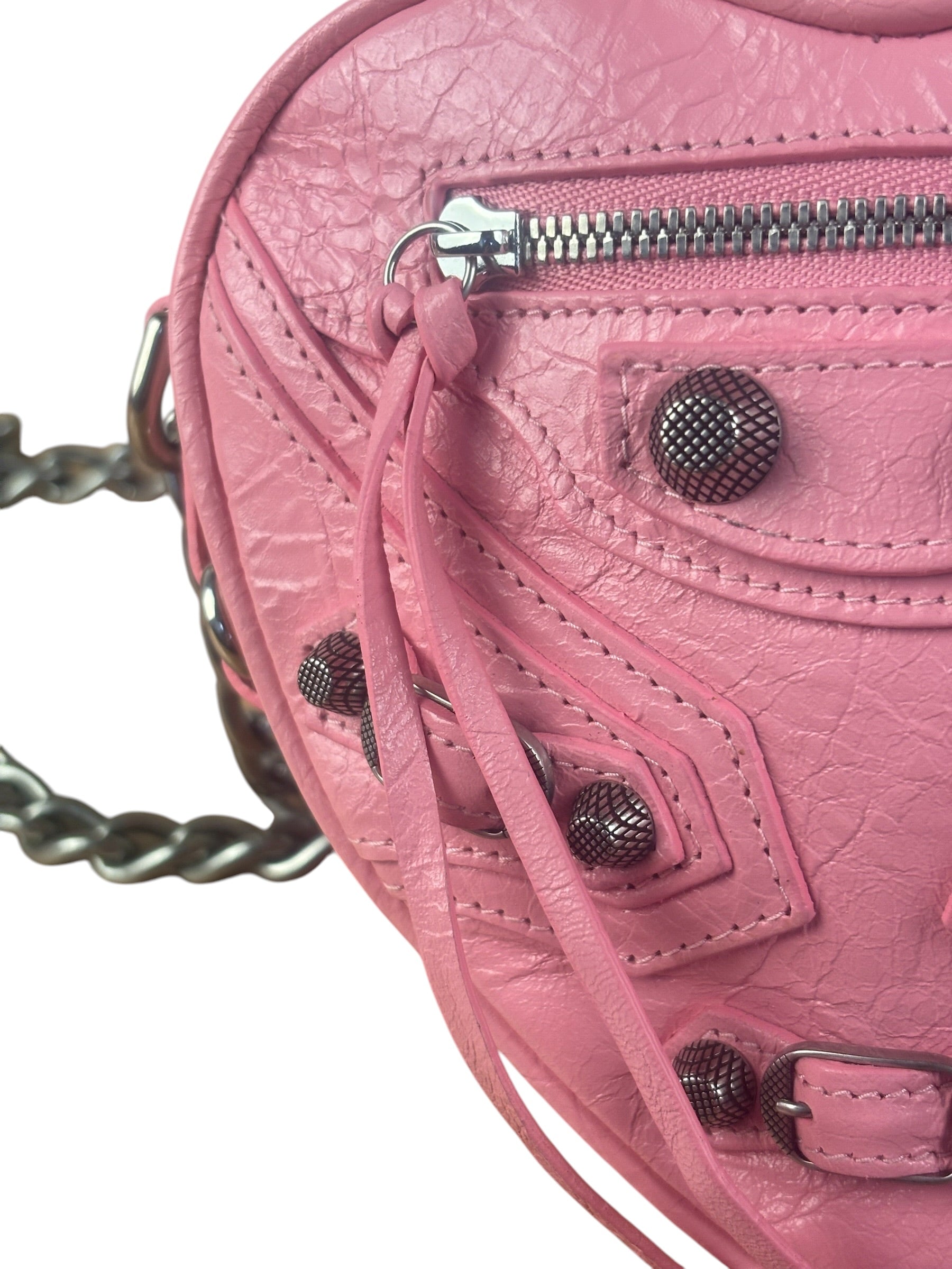 Balenciaga Pink Le Cagole Heart Mini Bag