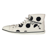 Prada Canvas Olka Dot High Top Point Sneakers