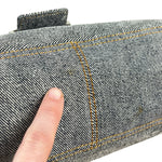 Fendi Light Denim Toned Canvas Baguette Shoulder Bag