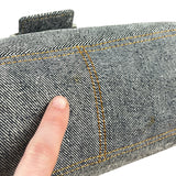 Fendi Light Denim Toned Canvas Baguette Shoulder Bag