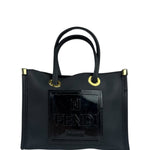 Fendi Black Rubber Mini Shoppers Tote