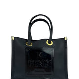 Fendi Black Rubber Mini Shoppers Tote