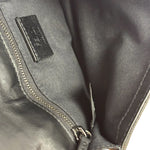 Fendi FF Black Canvas Flap Mini Baguette Shoulder Bag