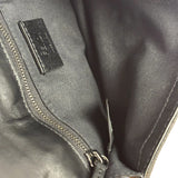 Fendi FF Black Canvas Flap Mini Baguette Shoulder Bag