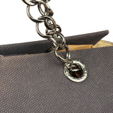Chanel Vintage Canvas & Leather Chocolate Bar Fold-Over Tote Bag