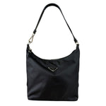 Prada Black Leather Trim/Tessuto Nylon  Shoulder Bag