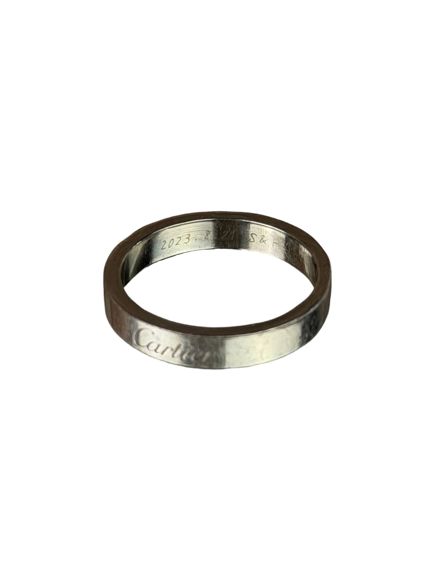 Cartier C De Cartier Wedding Platinum Band