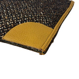 Prada Vintage Brown/Black Woven Tweed Trim Tote Handbag