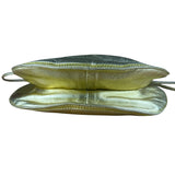 Loewe Gold Leather Anagram Shoulder Bag