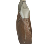 Salvatore Ferragamo Brown Lizard-Embossed Hobo Bag