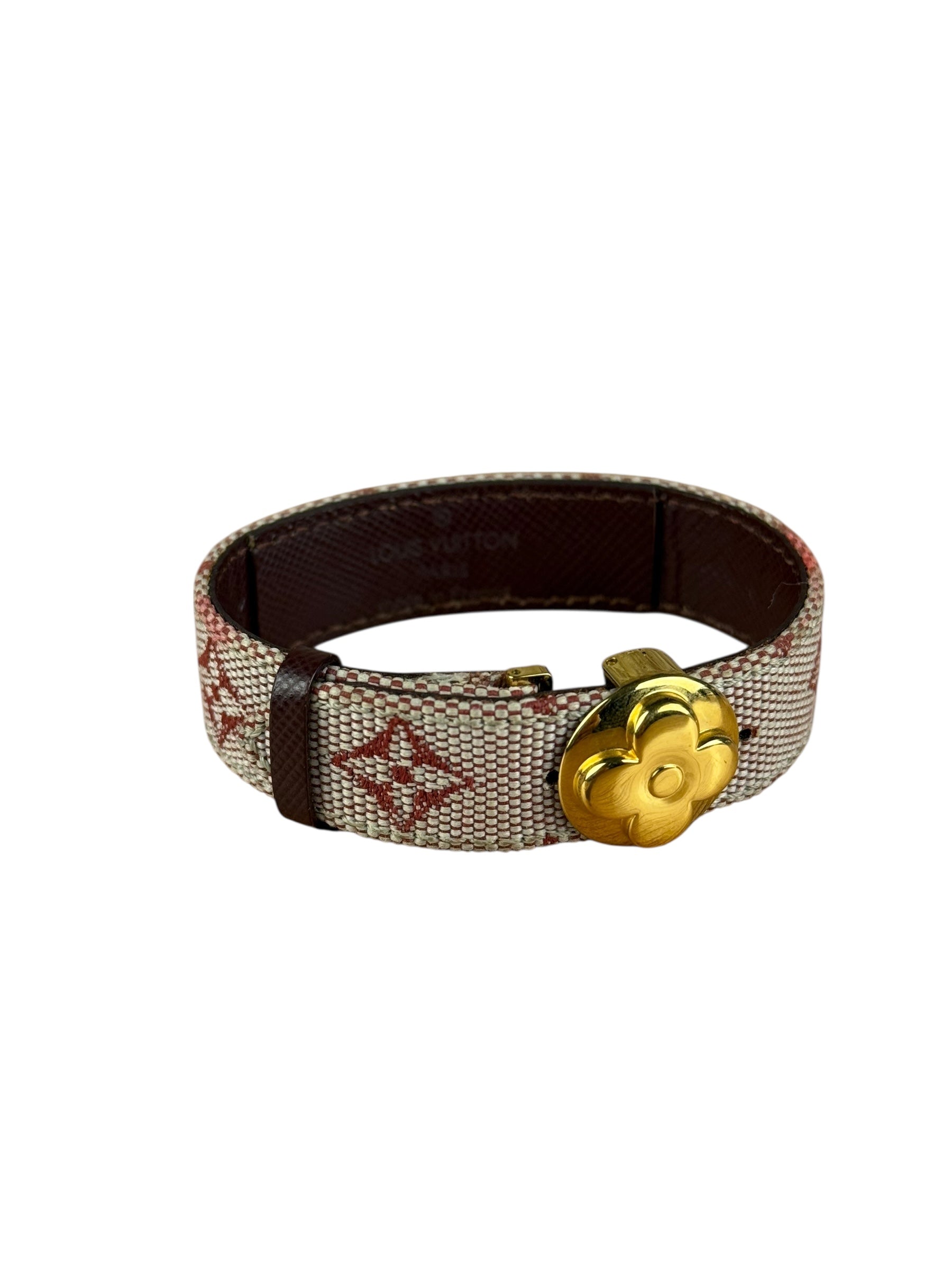 Louis Vuitton Pink Monogram Mini Lin Bracelet