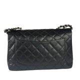Chanel Black Caviar Quilted Flap Large Flap Bag 2006