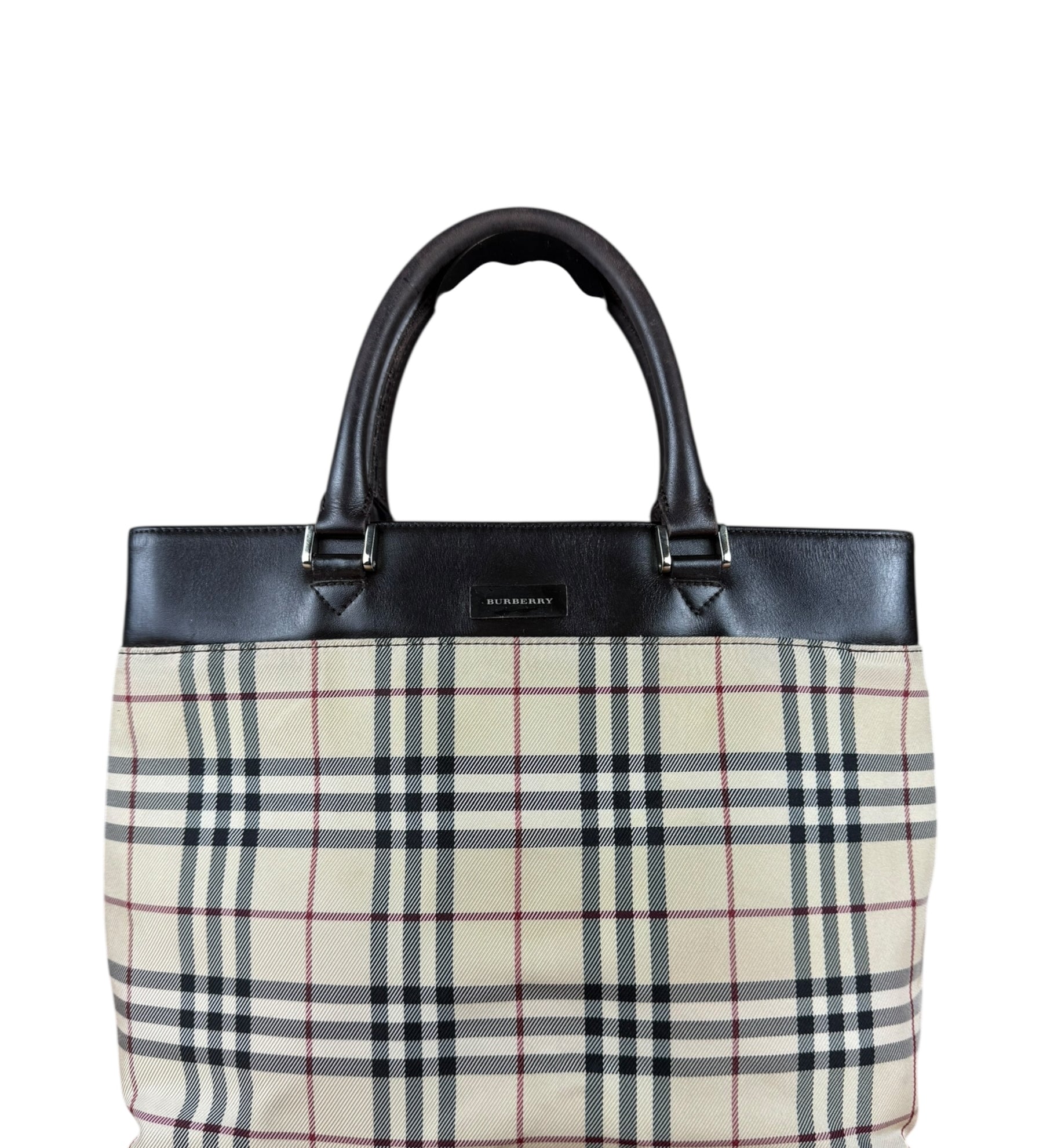 Burberry Nova Check Canvas Tote Bag