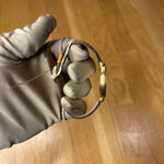 Balenciaga Gold Plated Champagne Dial Brown Leather Strap